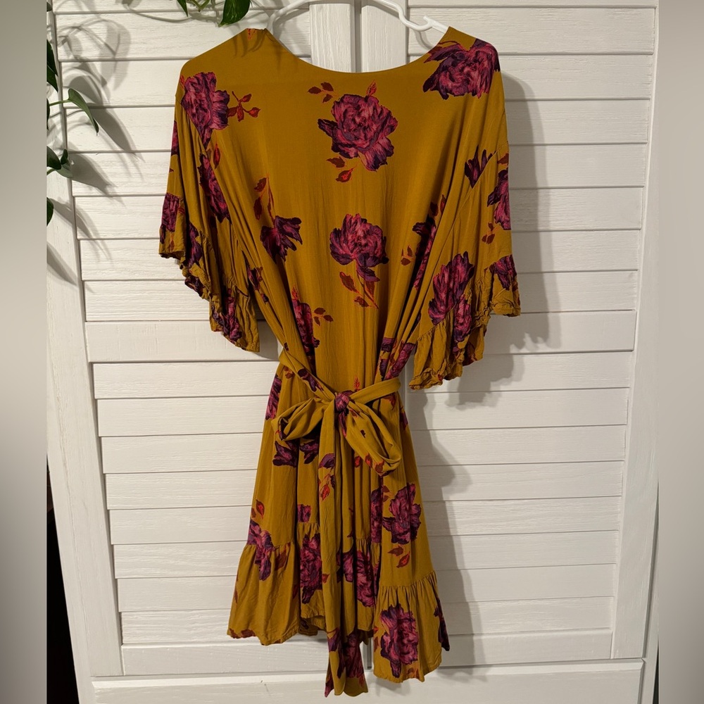 Urban Outfitters Mustard Yellow Floral Sundress